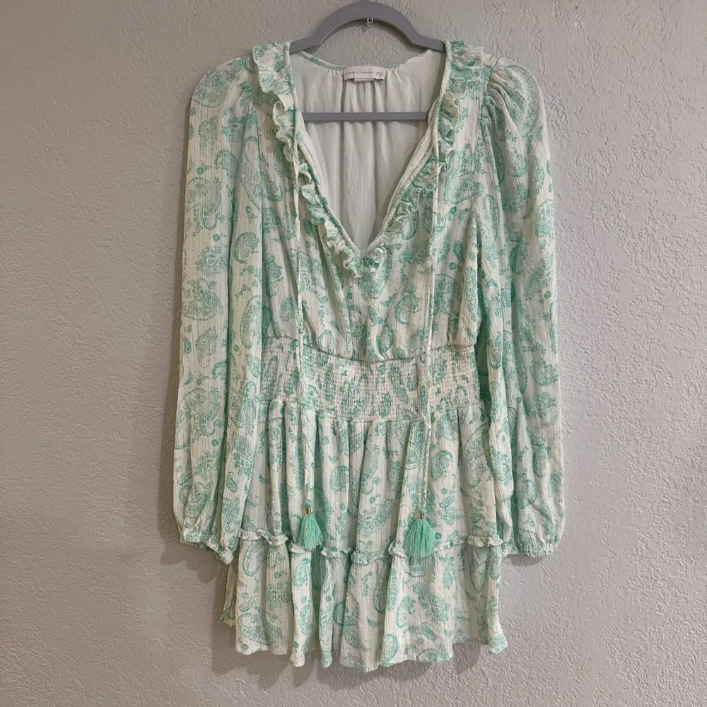 House of Harlow 1960 Mint Green Long Sleeve Dress - Picture 11 of 16